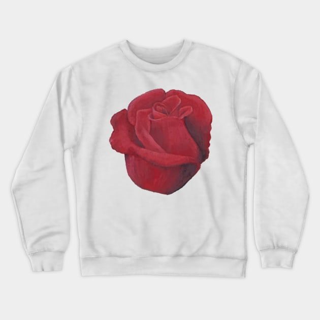 Red Rose Drawing Crewneck Sweatshirt by ally1021